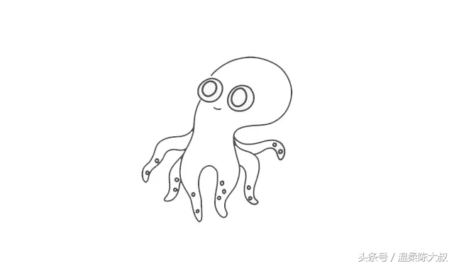 海洋动物简笔画简单画法,儿童简笔画入门0-3岁零基础蜗牛