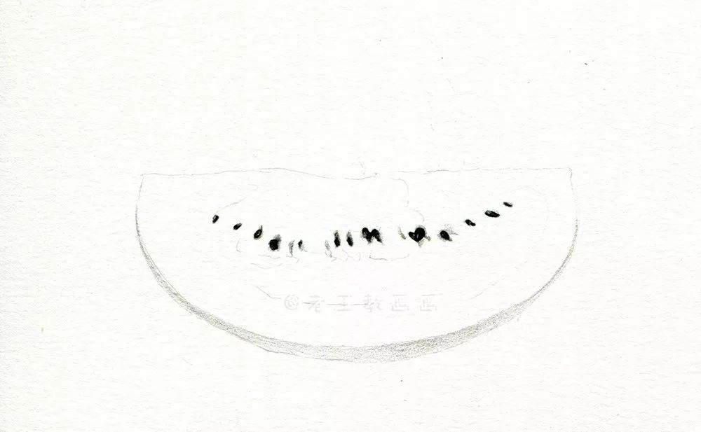 夏天西瓜绘画,夏天西瓜画简单又漂亮