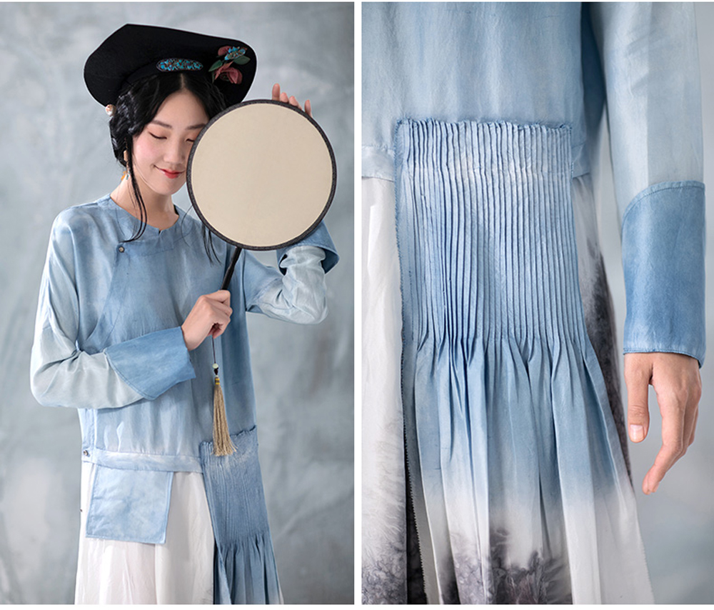 生活在左:蓝调水墨,将风景穿在身上