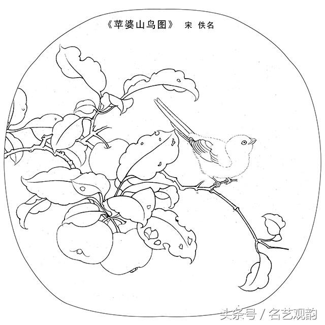 宋画工笔画底稿图文,宋画工笔白描最好的学习素材