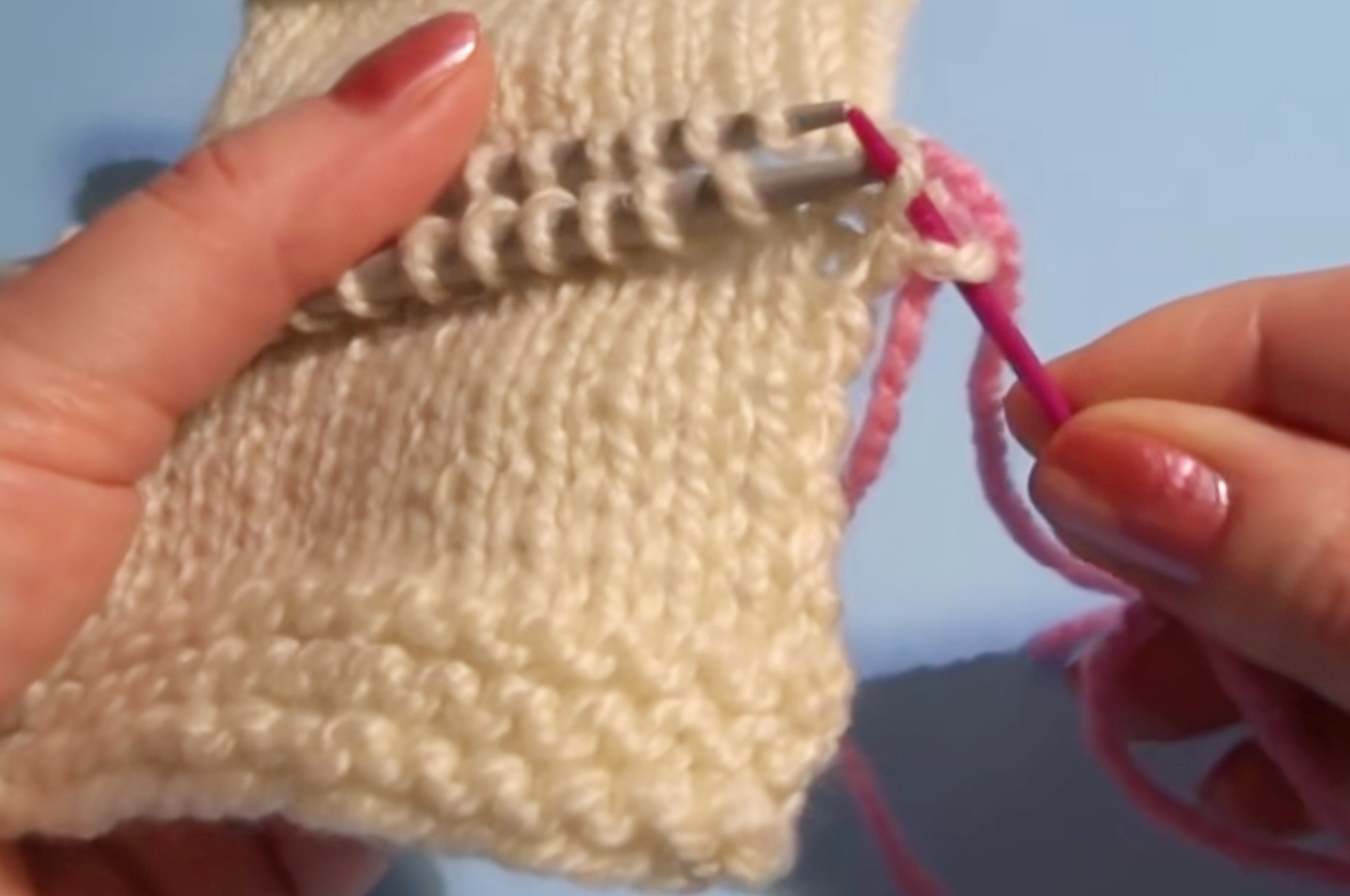 明月棒针艺术无缝缝合收针视频,棒针编织缝合方法视频