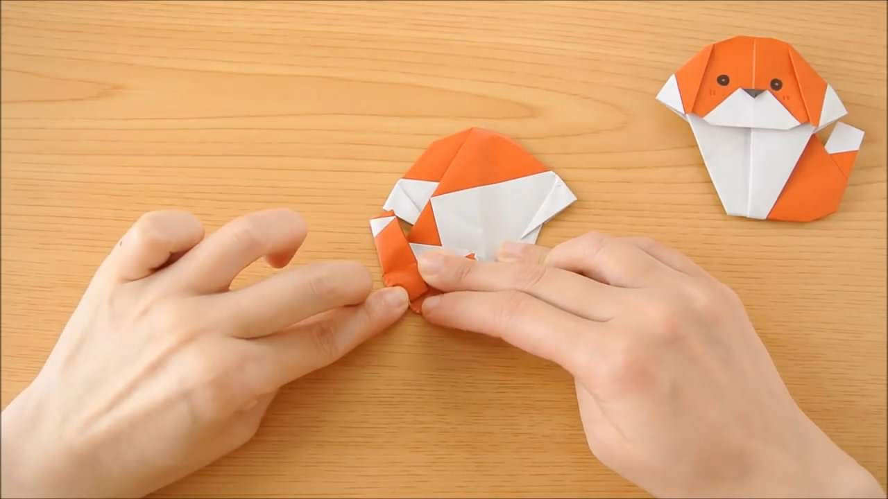 到车请故意小狗折纸教程,幼儿园小班折纸小狗步骤图