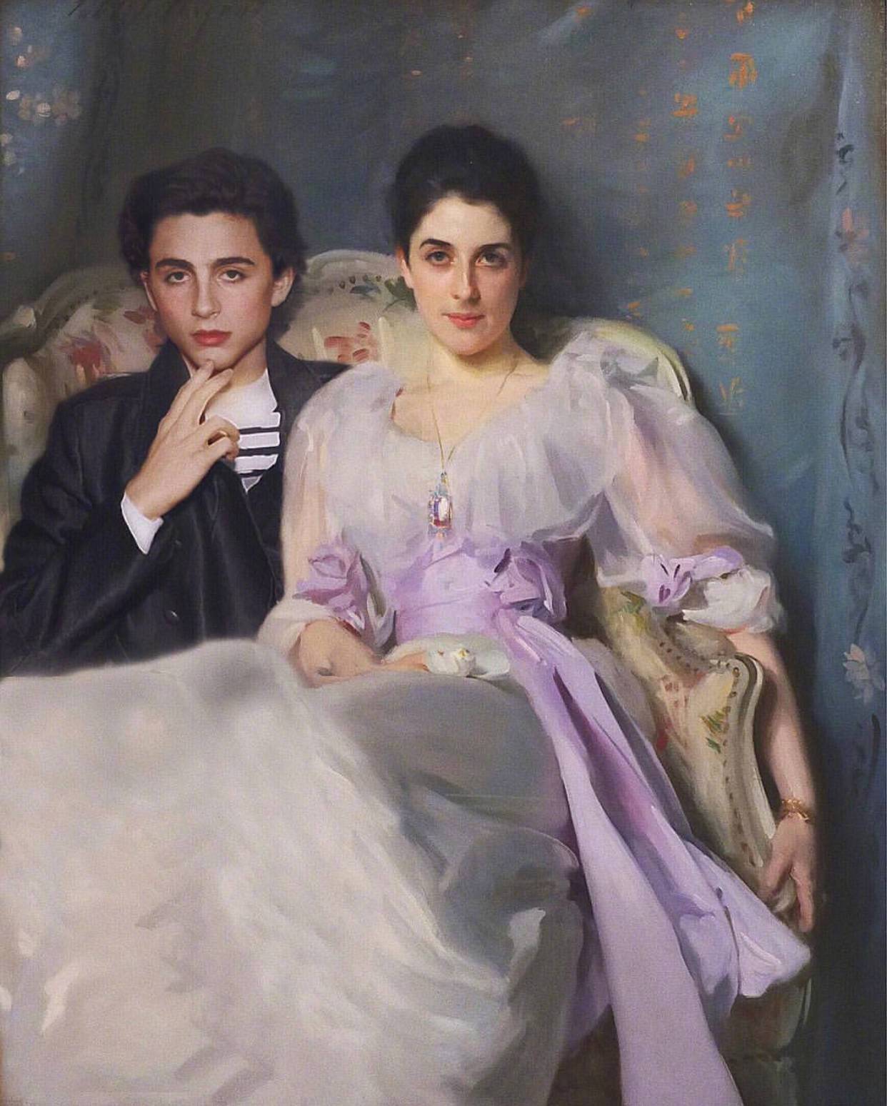 把“小甜茶”P到油画里竟毫无违和感,果然是“美到越界”的男子