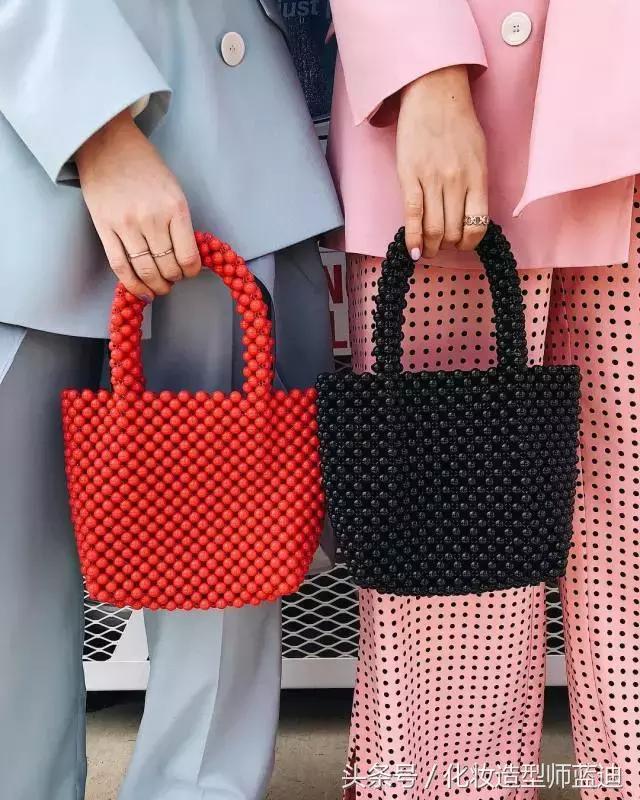 珠子手工包推荐,奶奶风的串珠包