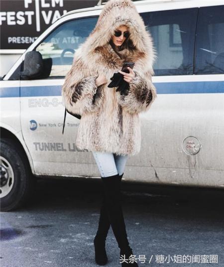 黑色貂皮穿搭推荐,貂皮女王风穿搭