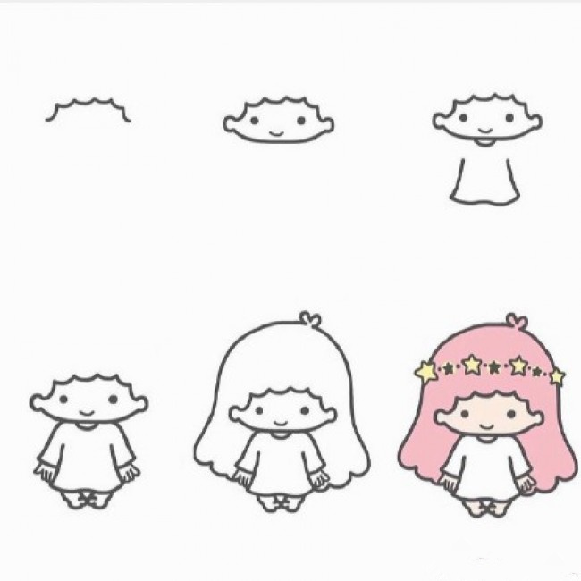 画动漫人物古风少女简笔画,如何画动漫人物男生简笔画