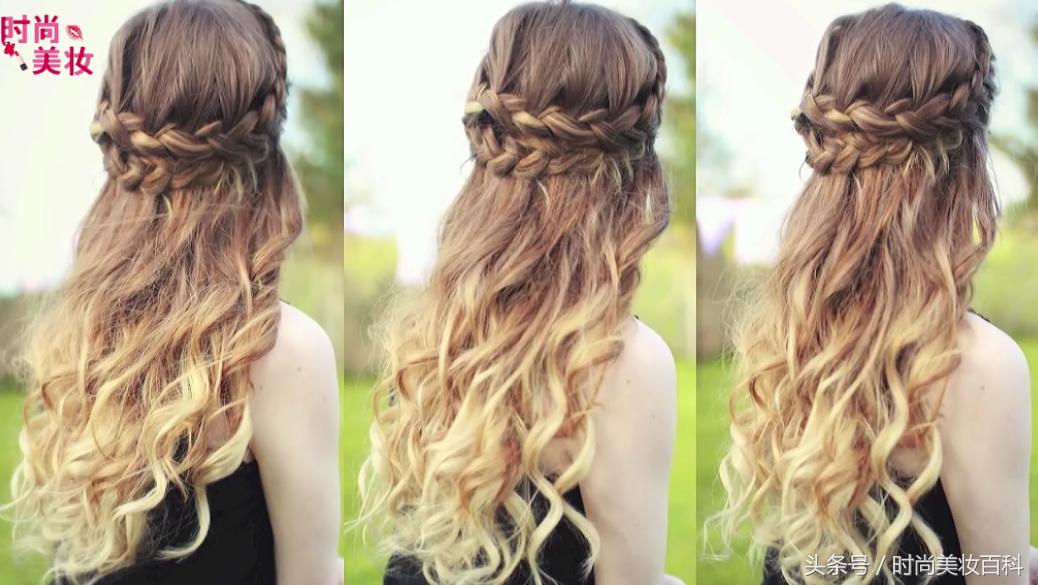 发顶两边辫子发型女2020流行发型,从正面看好看散着的辫子发型