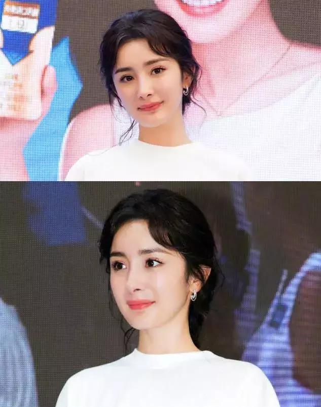 杨幂全脸脂肪填充图片,杨幂胎毛发际线教程