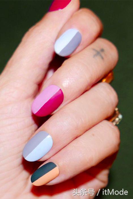 美甲夏天不要甲片推荐什么,短指甲手黑适合夏天的美甲