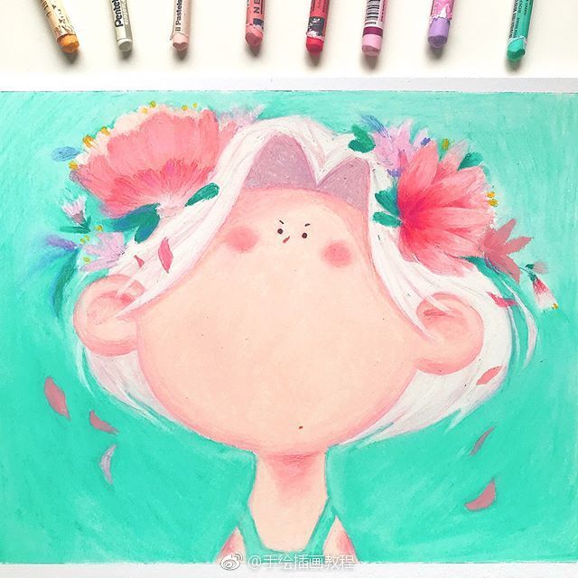 那些火遍全网的油画棒作品,分享一张油画棒照片