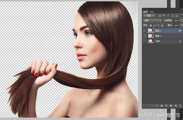 ps怎么快速抠复杂图然后换成白底,ps抠图层发丝技巧
