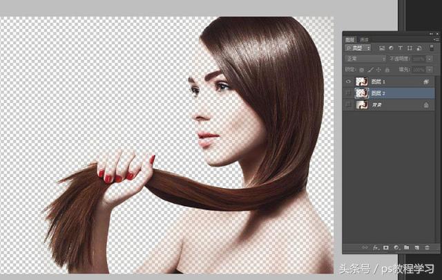 ps怎么快速抠复杂图然后换成白底,ps抠图层发丝技巧
