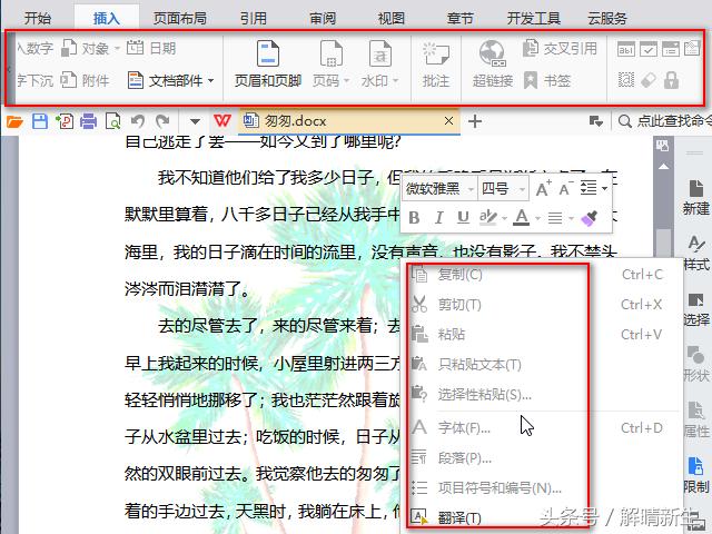 WPS文字/Word添加水印，防止别人篡改就是这么简单