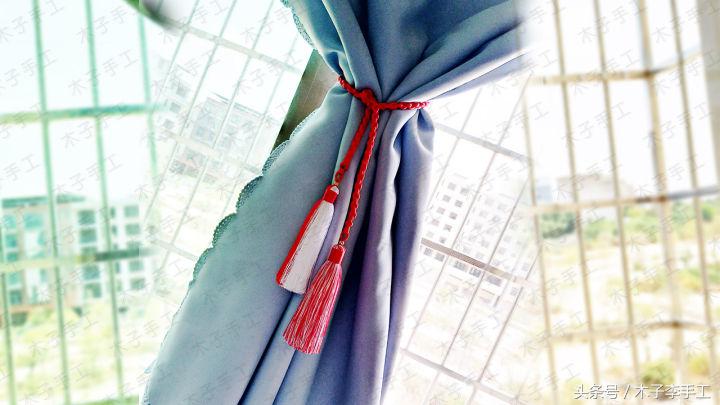 窗帘编绳教程,窗帘绑绳怎么固定到窗帘