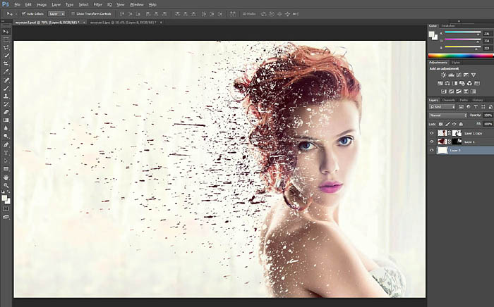 ps人物破碎效果笔刷,ps转手绘笔刷效果