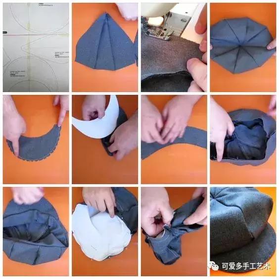旧衣服妙招变帽子,碎布遮阳帽子的制作方法
