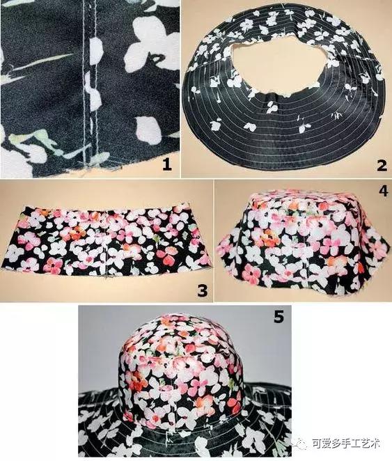旧衣服妙招变帽子,碎布遮阳帽子的制作方法