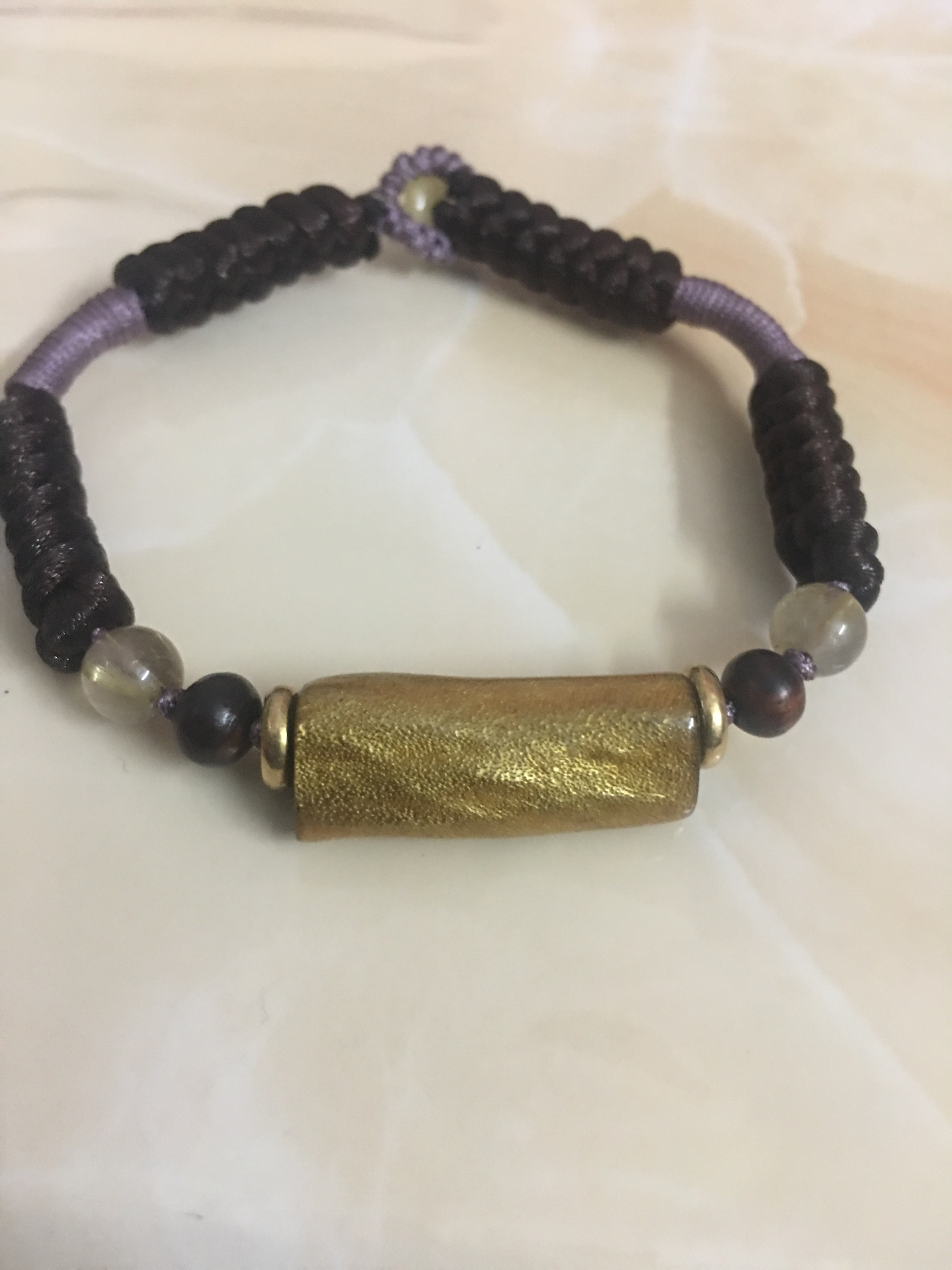 金丝圆珠手链编法,金丝柳管状手串