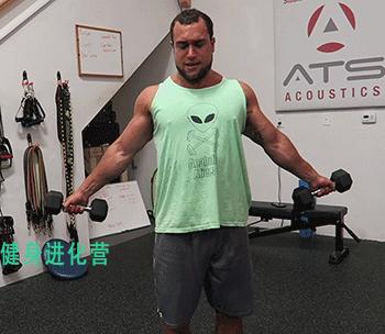 背部训练动作之俯身双臂哑铃划船,哑铃练背部肌肉最快最有效的方法