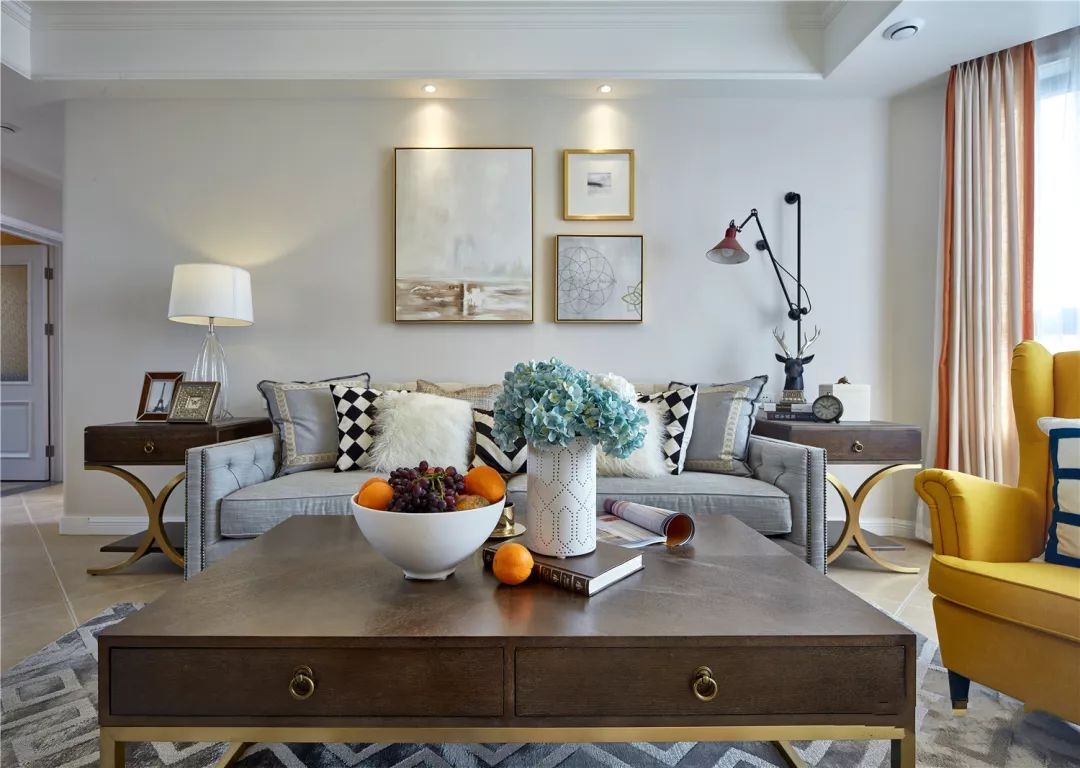 装修风格美式一厅三房,小户型美式轻奢3室2厅装修效果图