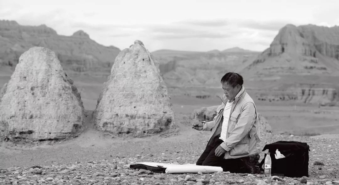 李小可画黄山山水画,李小可最后的画