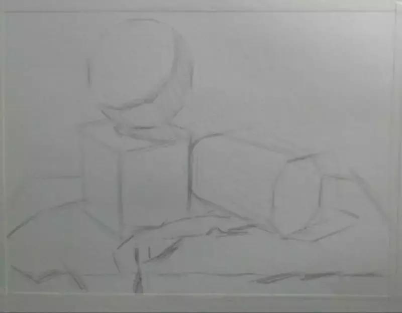 儿童素描6-9岁超级简单儿童素描,素描不会构图怎么办