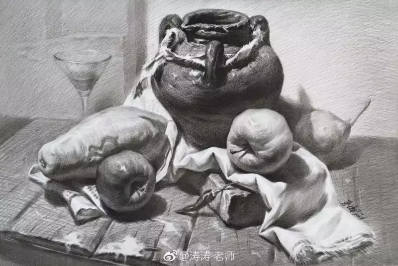 儿童素描6-9岁超级简单儿童素描,素描不会构图怎么办