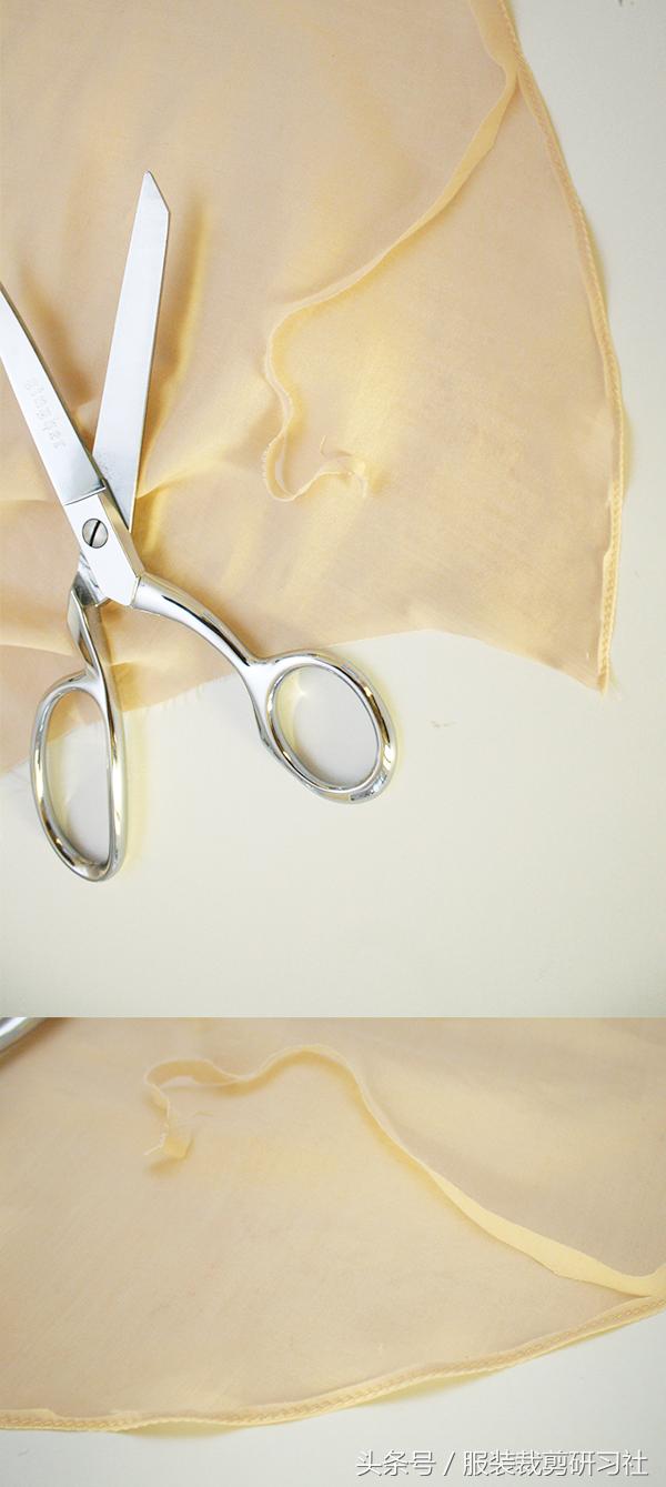 镂空下摆卷边技巧,荷叶边下摆卷边技巧