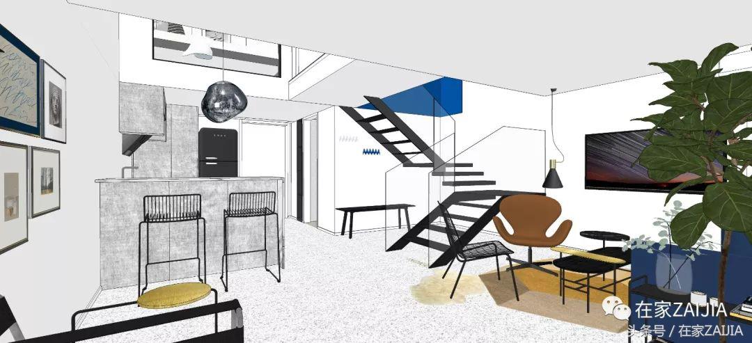 客厅正中放个大楼梯，也太好看了吧！