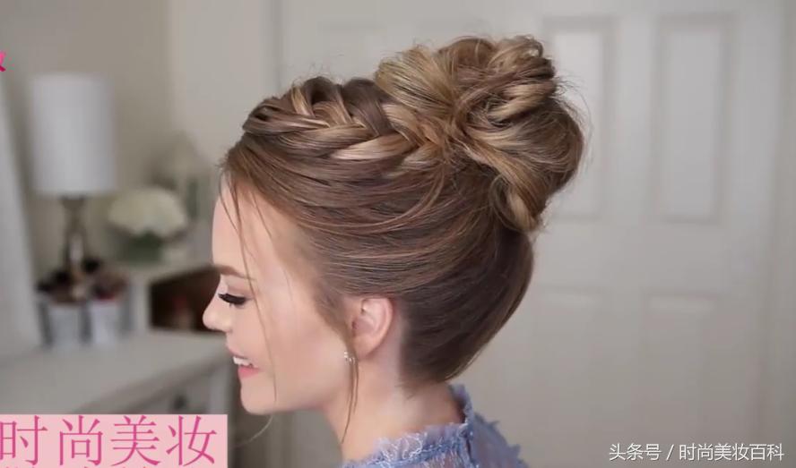 流行美编发型扎丸子头,儿童鱼尾辫丸子头