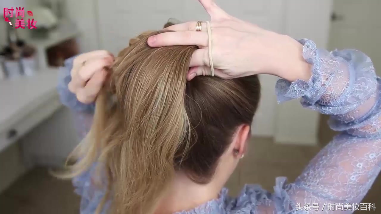 流行美编发型扎丸子头,儿童鱼尾辫丸子头