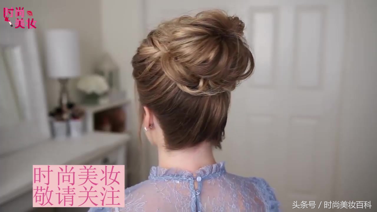 流行美编发型扎丸子头,儿童鱼尾辫丸子头