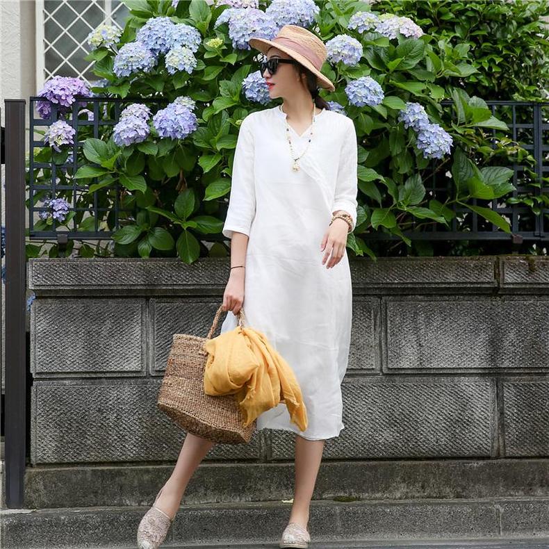 文艺棉麻裙，散发出大自然的味道