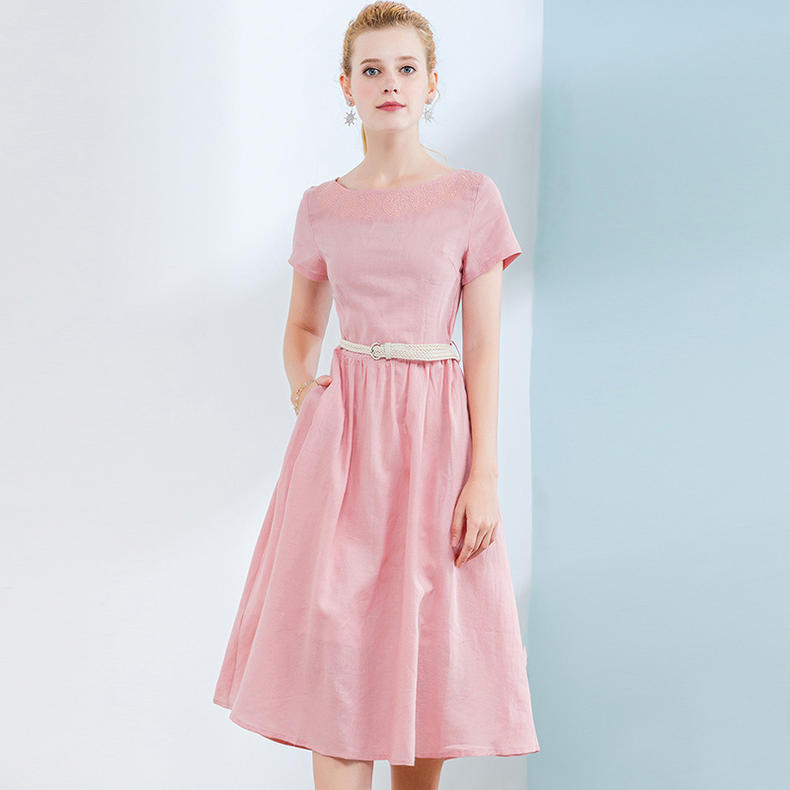 文艺棉麻裙，散发出大自然的味道