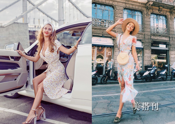 不同场合的裙装穿搭示范,气质女生的早秋裙装穿搭