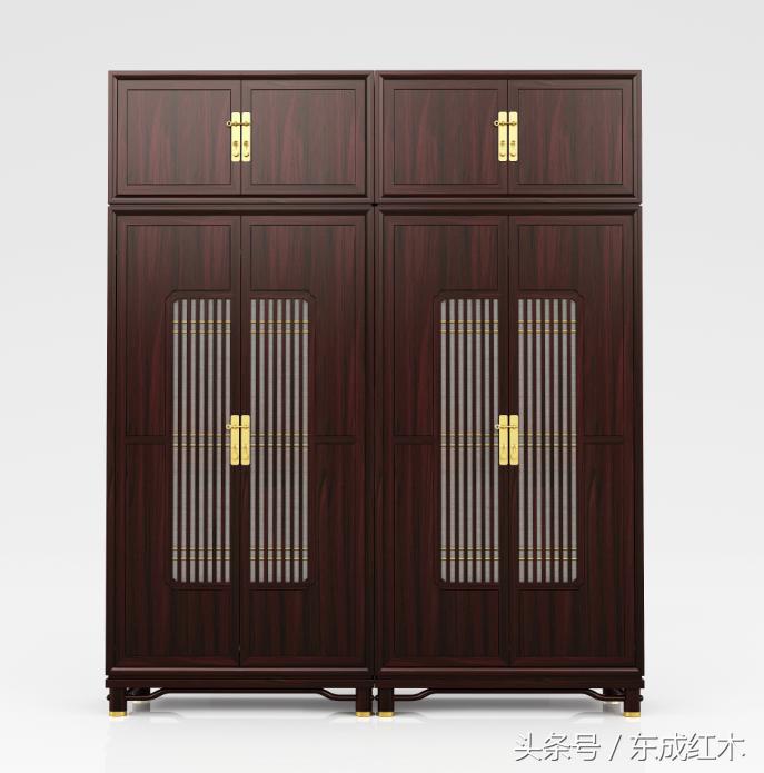 东成红木家装,红木风格新中式卧室装修