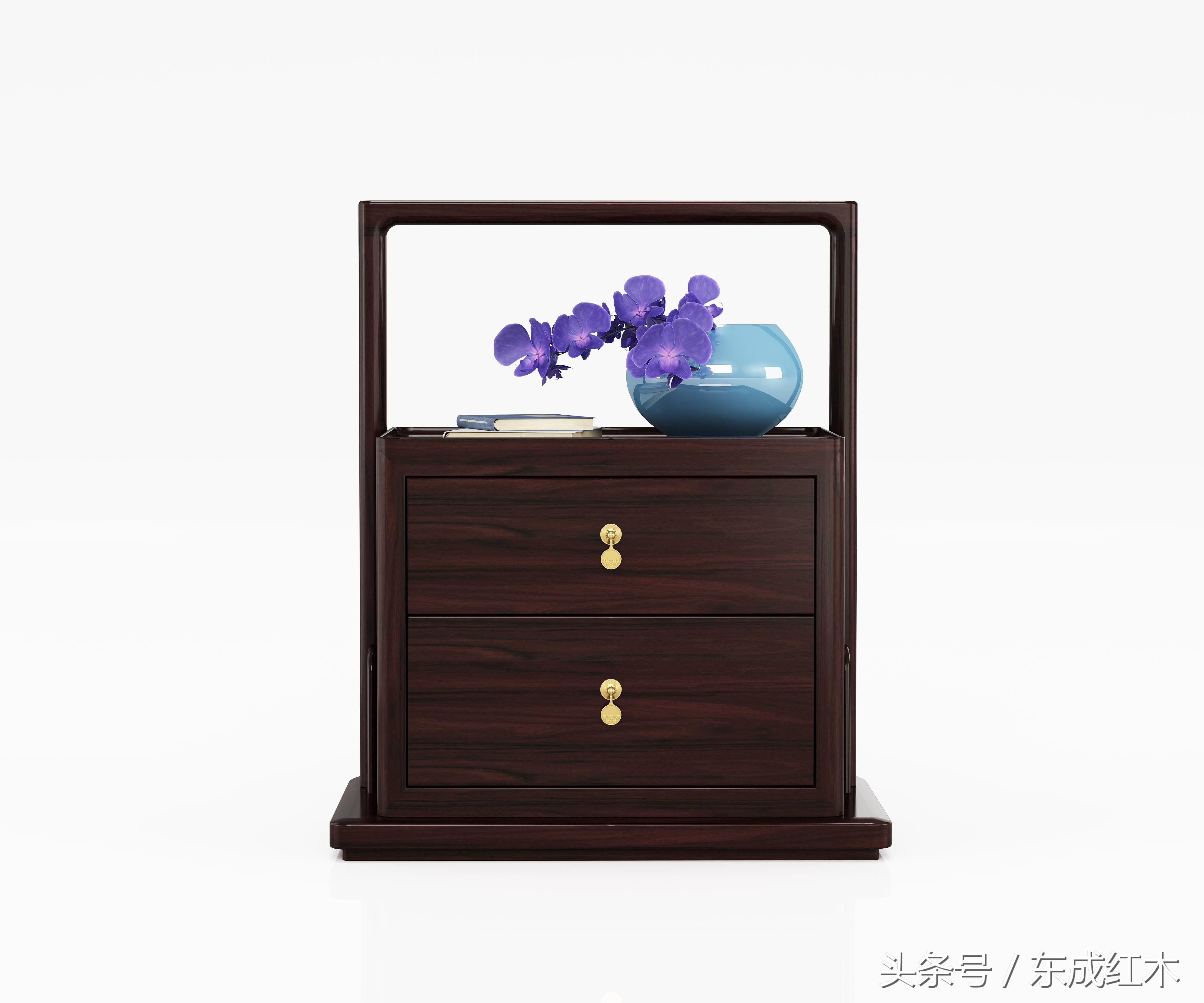 东成红木家装,红木风格新中式卧室装修