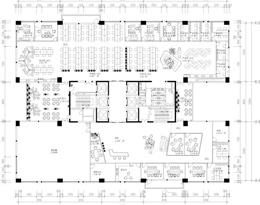 1000办公空间设计,4000平办公空间设计