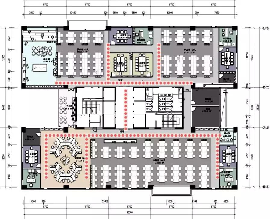1000办公空间设计,4000平办公空间设计