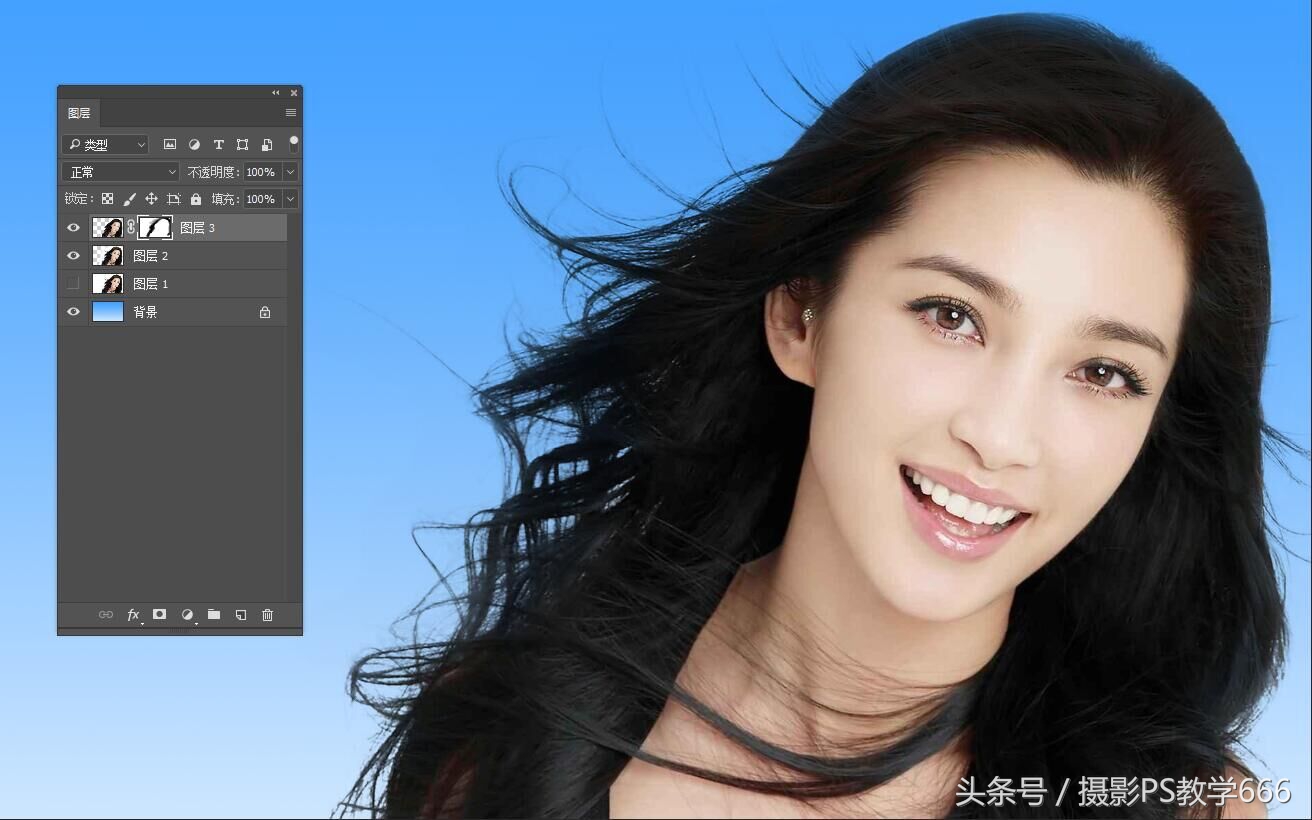 ps新手入门抠图背景图层,ps留黑不留白图层抠图法