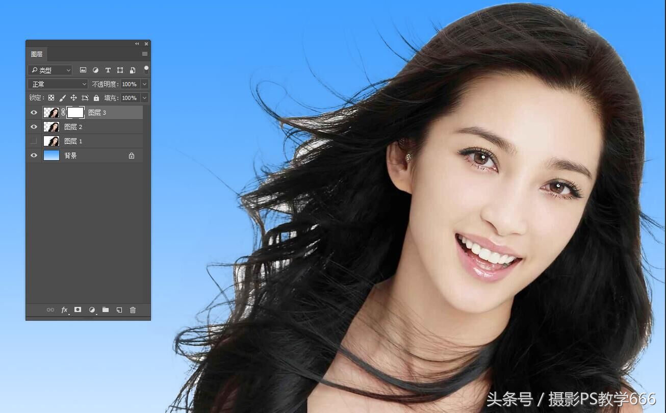 ps新手入门抠图背景图层,ps留黑不留白图层抠图法