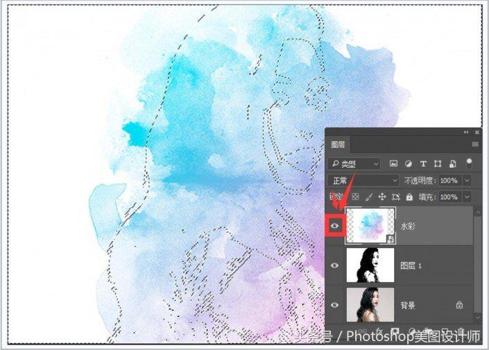 照片ps成水彩画,ps水彩画教程