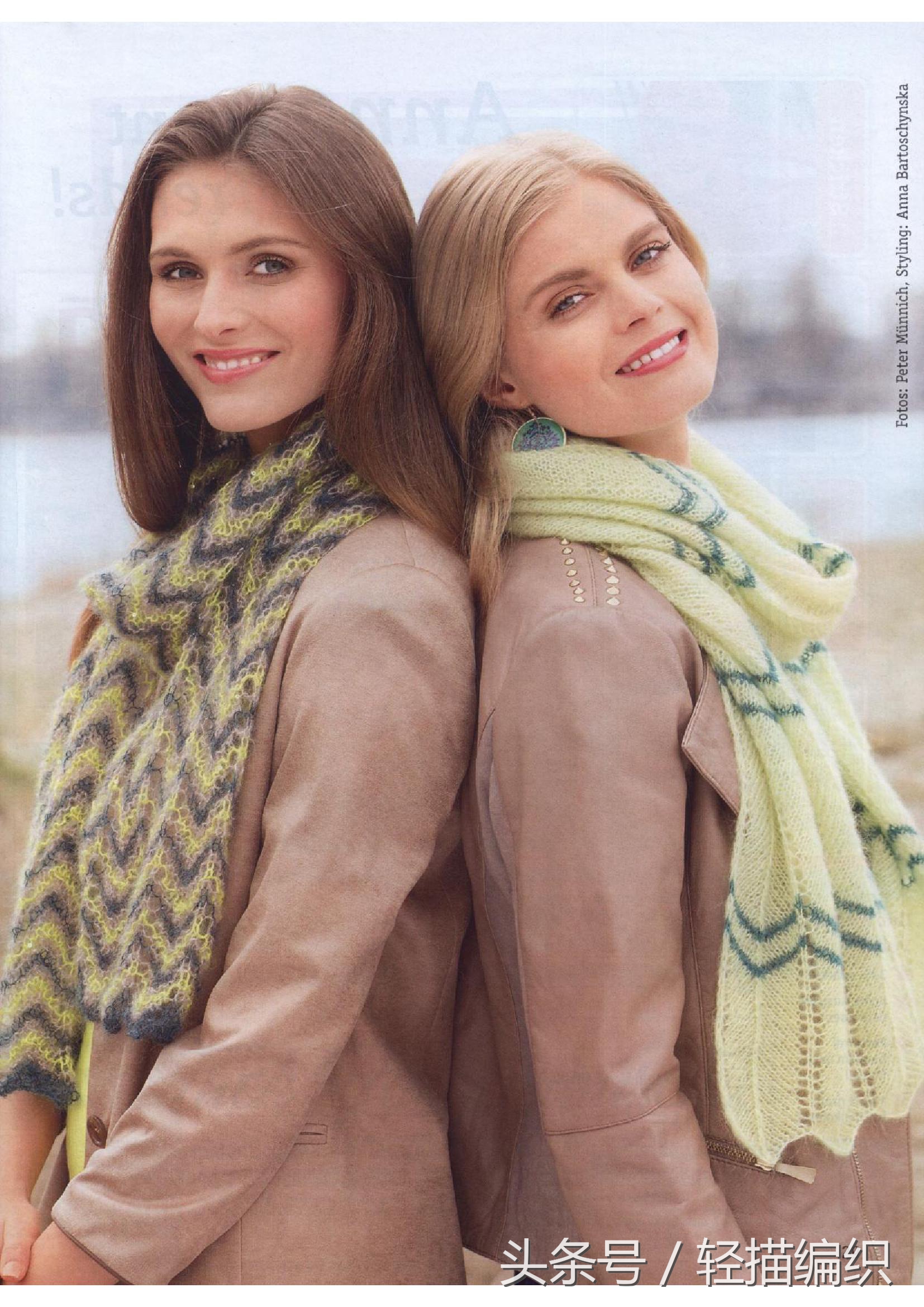 一条围巾挑战,好看披肩围巾