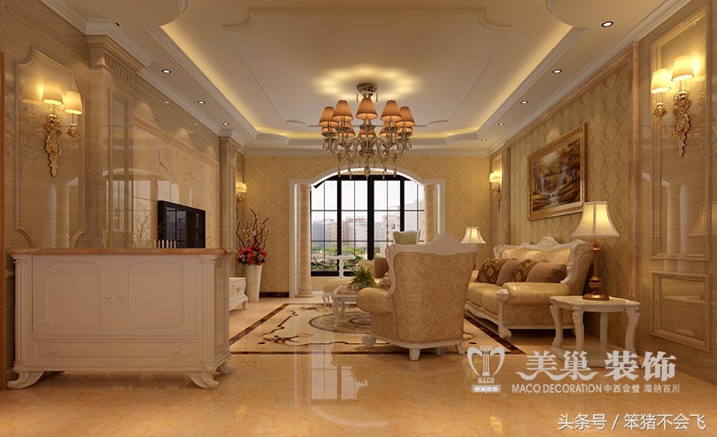 锦艺国际华都美域85平方装修,锦艺国际华都欧尚4居室