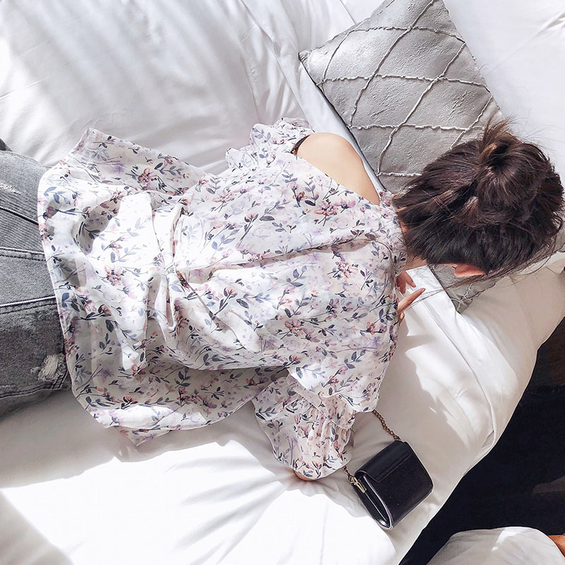 美翻天了,美翻天碎花衬衫