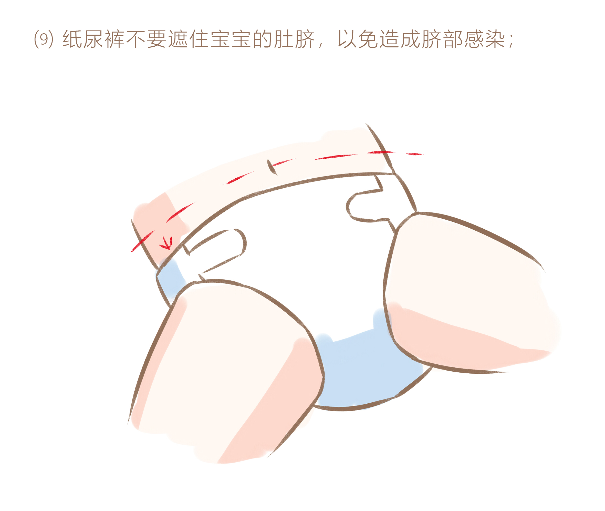 给新生儿换纸尿裤的全过程,婴儿裆部是拉链裤子怎样换纸尿裤