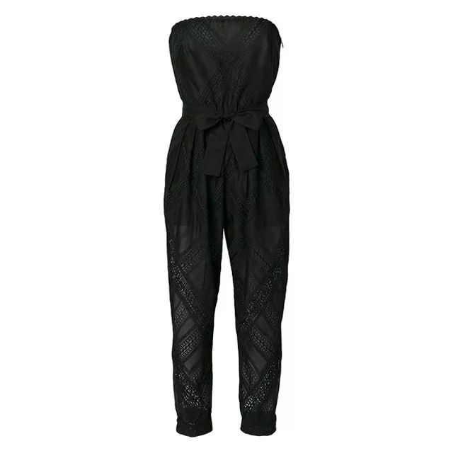 时尚露肩连体裤,修身吊带一字肩连体裤