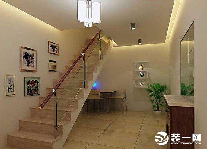 下沉复式房子装修效果图,倒复式效果图