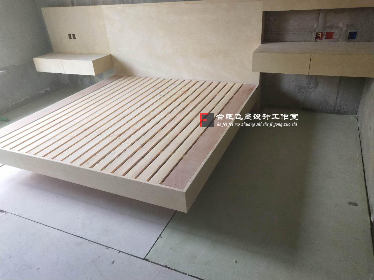 地台床用不着请木工打,卧室木工打的地台床