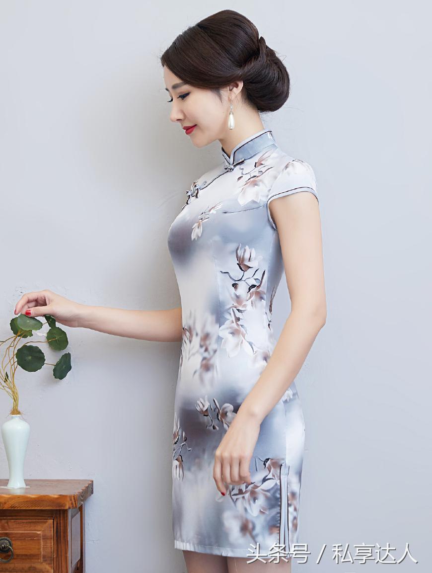 不骗你连衣裙再美不如旗袍有气质,好看的真丝旗袍连衣裙